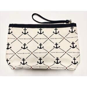 Tommy Hilfiger Anchor Clutch 2015 Nautical Bag Wristlet Makeup Travel NEW